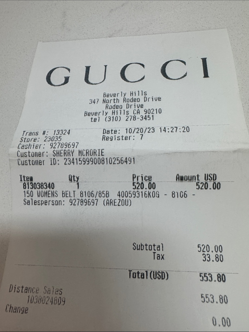 Gucci GG Marmot  Wide Metallic Leather Belt - Picture 8 of 8